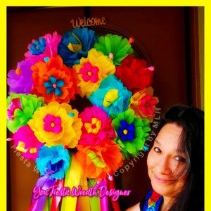 Summer Front Door Wreath Make Your Friend Smile, Birthday, Celebration